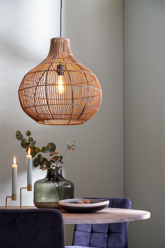 Light & Living Hanglamp Pacino - Bruin - Ø50cm - Bohemian - Hanglampen Eetkamer, Slaapkamer, Woonkamer