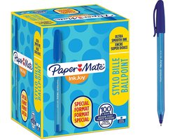 Paper Mate InkJoy 100ST-balpennen | Medium punt (1,0 mm) | Blauw | 100 stuks