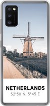 Geschikt voor Samsung Galaxy A41 hoesje - Nederland - Molen - Weiland - Siliconen Telefoonhoesje