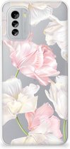GSM Hoesje Nokia G60 Back Case TPU Siliconen Hoesje Doorzichtig Mooie Bloemen