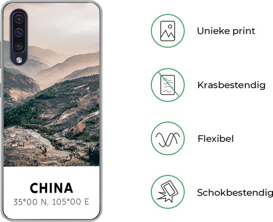 Coque Samsung Galaxy A50 - Chine - Montagnes - Asie - Été - Coque de téléphone en Siliconen