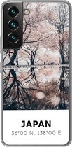 Convient pour coque Samsung Galaxy S22 Plus - Japon - Sakura - Printemps - Rose - Étui de téléphone en Siliconen
