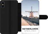 Bookcase Geschikt voor iPhone XS telefoonhoesje - Nederland - Molen - Weiland - Met vakjes - Wallet case met magneetsluiting