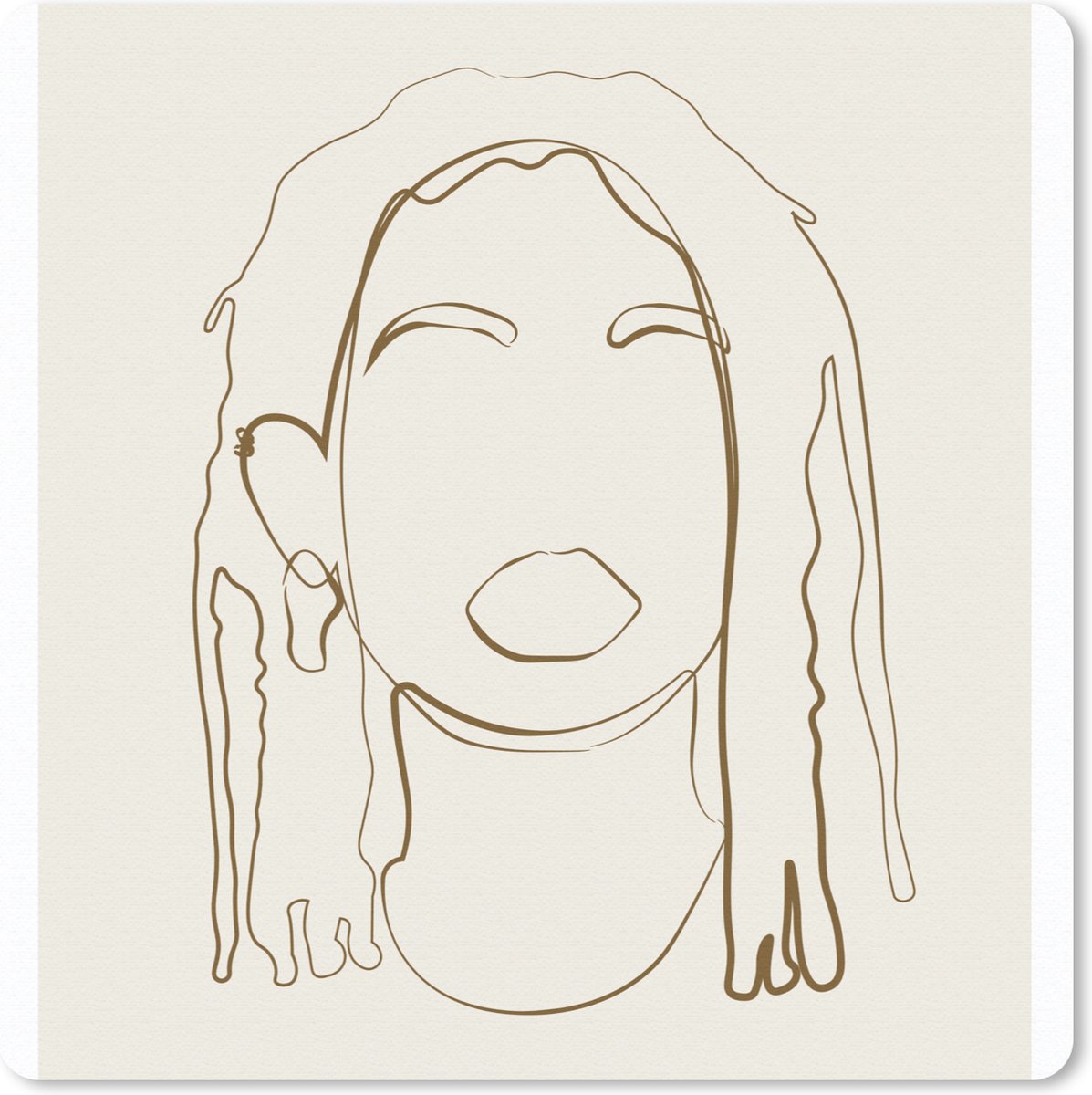 Muismat 30x30 cm - Mousepad Vrouwen - Tekst - Line art - Quotes - Muismatten