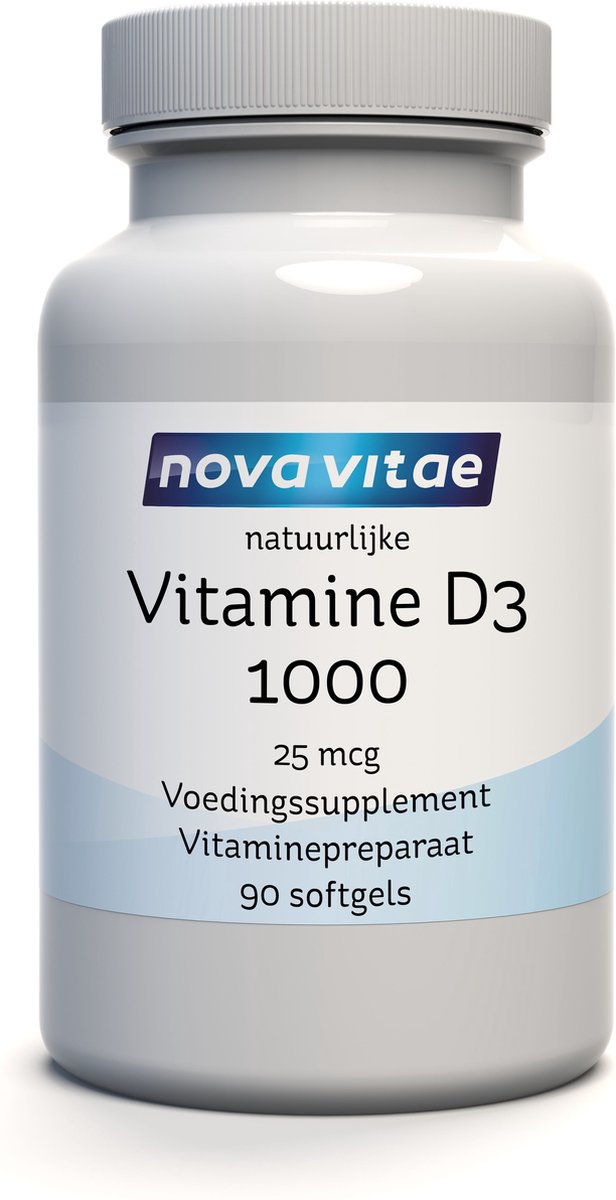 Goedkoopste Nova Vitae - Vitamine D3 - 1000 - 25 mcg - 90 capsules