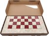 Afbeelding van het spelletje Rood/wit backgammon spel - maat L - met schaakbord en schaakstukken