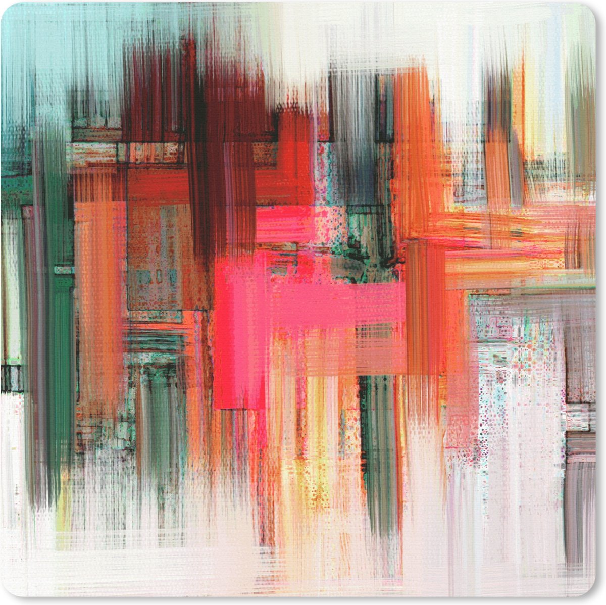 Muismat 30x30 cm - Mousepad Olieverf - Schilderij - Abstract - Muismatten