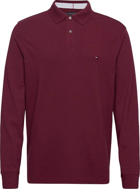 Tommy Hilfiger - Big And Tall Poloshirt Long Sleeve Bordeaux - Grote maat -  Heren... | bol