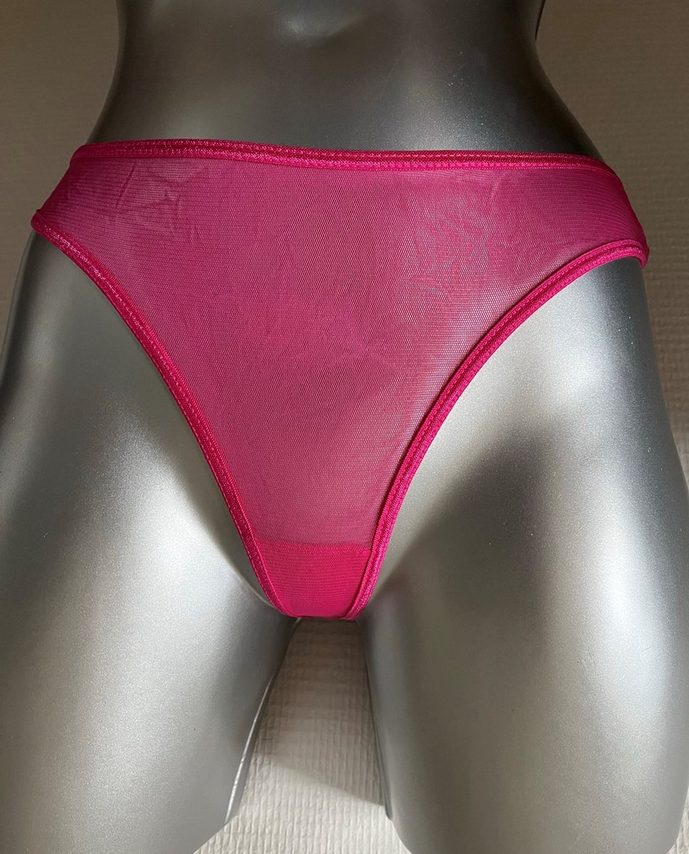 Pretty Polly Slip - String - Katoen Kruisje - Doorzichtig - Medium - Licht Roze - Sheer Pink