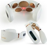 FAMBZ Ultimate Pro V2 Infrarood Nekmassage Apparaat (Wolken Wit) - 5 Verschillende Massages met 16 snelheden - Vernieuwd ontwerp - Massagekussen