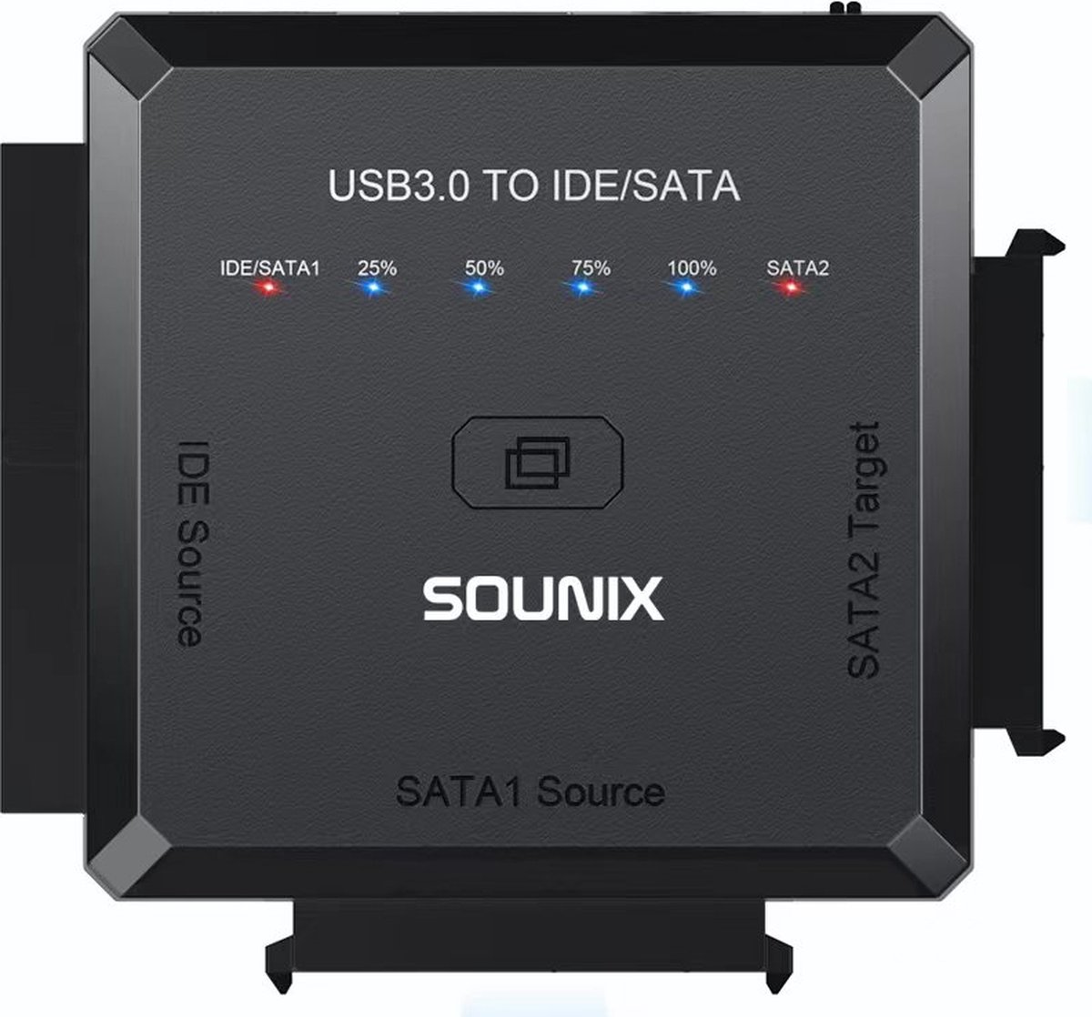 Sounix USB 3.0 naar 2.5&3.5 inch - SATA III&IDE - harde schijf adapter - kopiëren met één klik