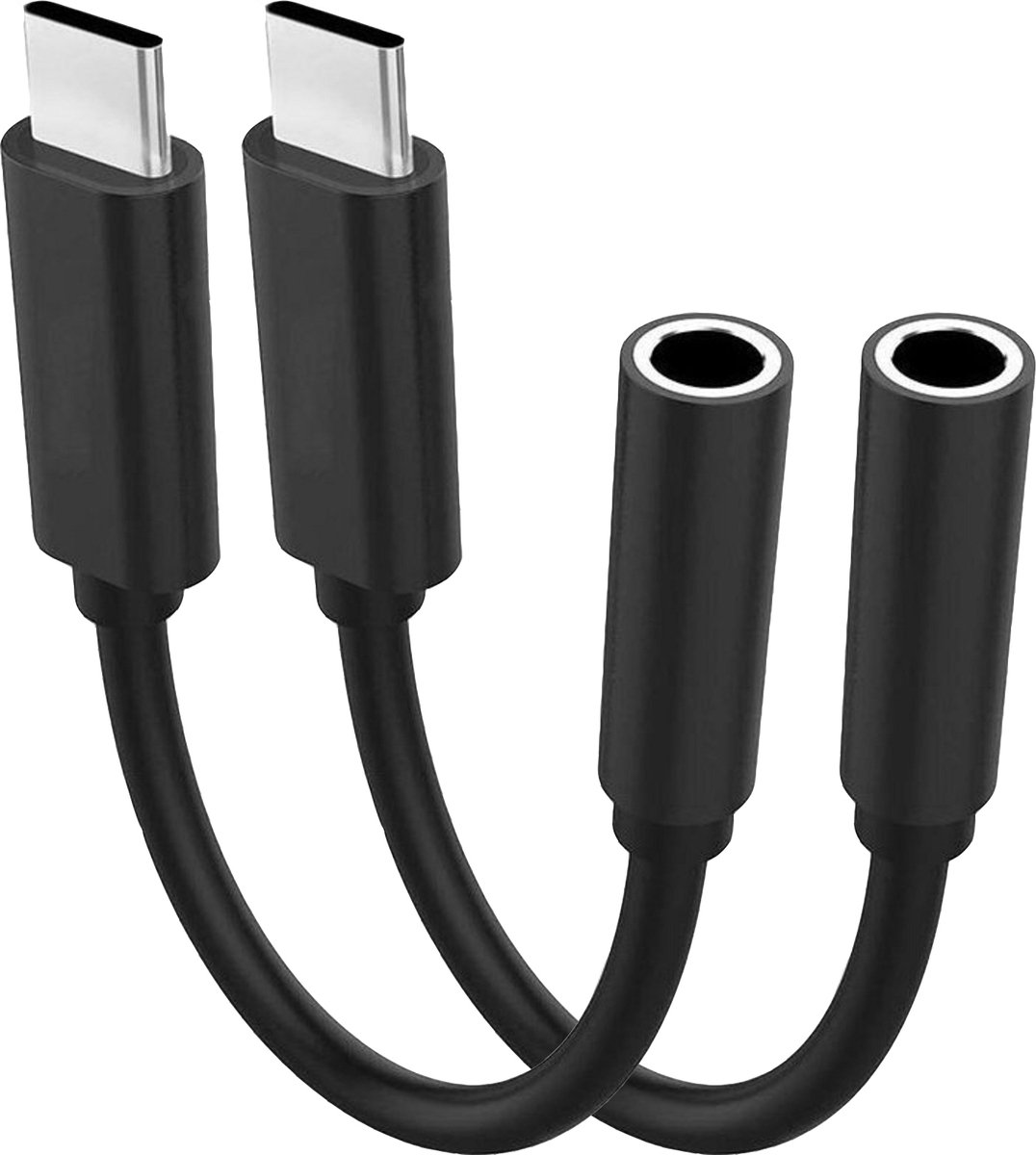 2x USB C naar 3.5mm Jack Adapter Audiojack naar USBC Audiojack 3.5