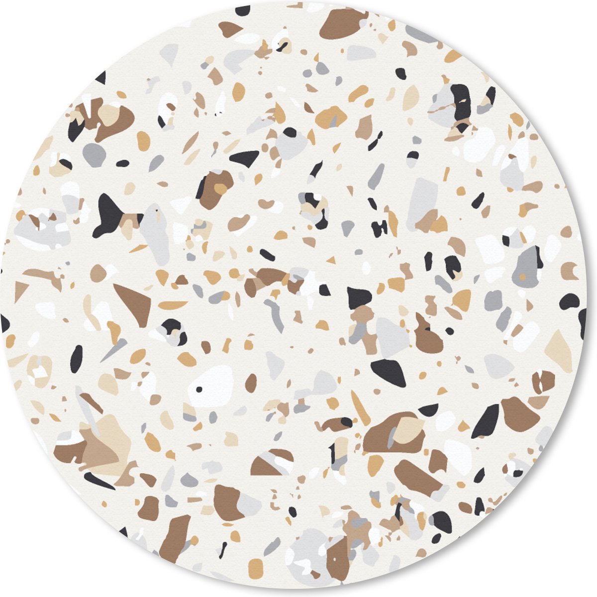 Muismat rond 20x20 cm - Mousepad Terrazzo - Patronen - Design - Ronde muismatten