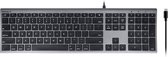 Macally UCACEKEYSG Super dun bedraad USB-C toetsenbord voor Mac en PC - Zwart/Grijs - US Engels (QWERTY) layout
