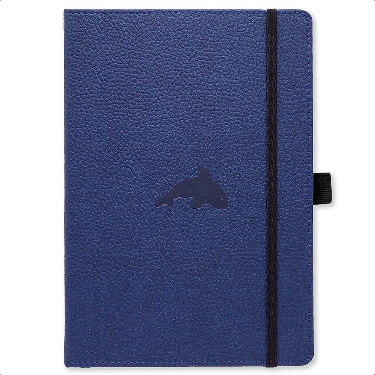 Dingbats* Wildlife A4 Notitieboek - Blue Whale Raster - Bullet Journal met 100 gsm Inktvrij Papier - Schetsboek met Harde Kaft, Elastische Sluiting en Bladwijzer