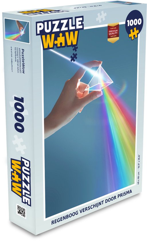 Puzzel Regenboog verschijnt door prisma - Legpuzzel - Puzzel 1000 stukjes  volwassenen | bol