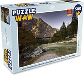 Puzzel Brug over Isonzio-rivier in het Nationaal park Triglav in Slovenië - Legpuzzel - Puzzel 500 stukjes