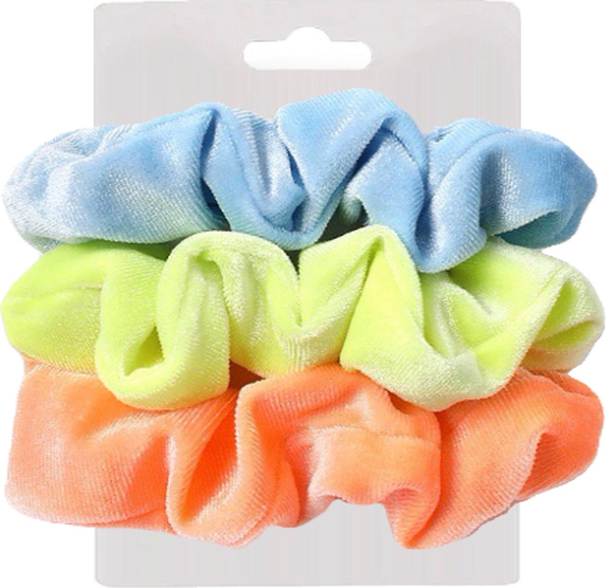 Haarelastiek Carnaval Neon - Summer Velvet | Mix 3 stuks | Scrunchie / Haarwokkel | Fashion Favorite