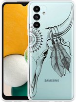 Samsung Galaxy A13 5G Hoesje Boho Buffalo Skull - Designed by Cazy