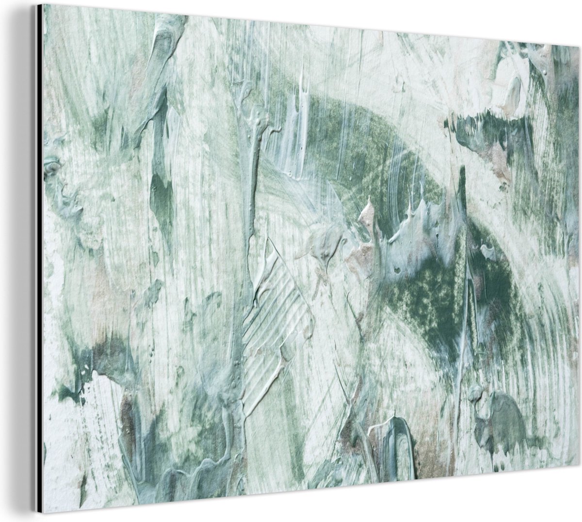 Wanddecoratie Metaal - Aluminium Schilderij Industrieel - Tuindecoratie - Verf - Abstract - 60x40 cm - Dibond - Foto op aluminium - Industriële muurdecoratie - Voor de woonkamer/slaapkamer