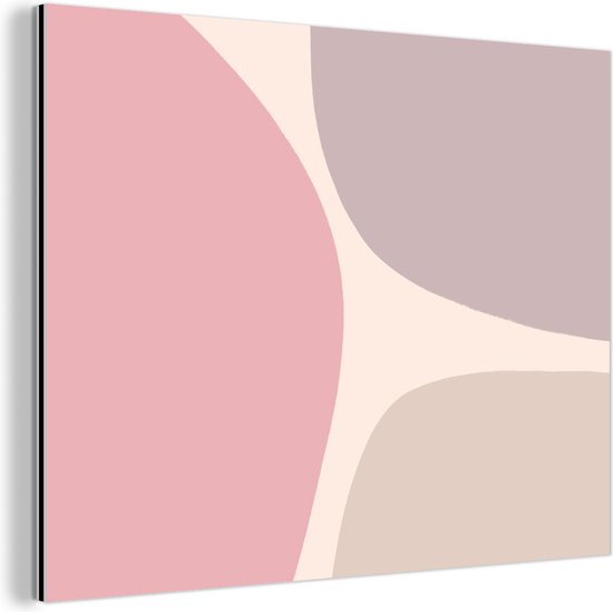 Décoration murale Métal - Peinture Aluminium Industriel - Design - Pastel - Minimalisme - 80x60 cm - Dibond - Photo sur aluminium - Décoration murale industrielle - Pour le salon/chambre