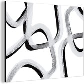 Wanddecoratie Metaal - Aluminium Schilderij Industrieel - Lijn - Minimalisme - Design - 80x60 cm - Dibond - Foto op aluminium - Industriële muurdecoratie - Voor de woonkamer/slaapkamer