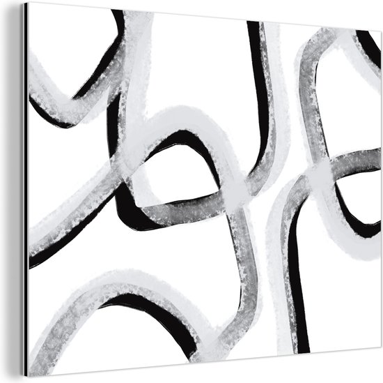 Décoration murale Métal - Peinture Aluminium Industriel - Ligne - Minimalisme - Design - 80x60 cm - Dibond - Photo sur aluminium - Décoration murale industrielle - Pour le salon/chambre