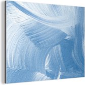 Wanddecoratie Metaal - Aluminium Schilderij Industrieel - Acrylverf - Blauw - Design - 40x30 cm - Dibond - Foto op aluminium - Industriële muurdecoratie - Voor de woonkamer/slaapkamer