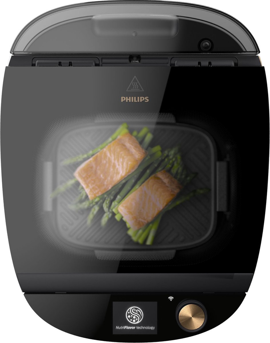 Afbeelding 2 van Philips 7000 Series Air Cooker NX0960/90 - Stoomkoker 7L - Zwart / Koper