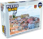 Puzzel Pastelkleurige huisjes van het oude district Alfama in Portugal - Legpuzzel - Puzzel 1000 stukjes volwassenen