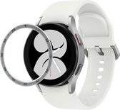 Strap-it Bezel ring tijd - Randbeschermer geschikt voor Samsung Galaxy Watch 4 44mm - zilver