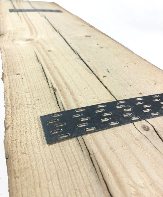 Halfronde Barnwood balk 100 x 24 cm - Boomstam plank - Houten plank - Plank muur - Tuinexpress.nl
