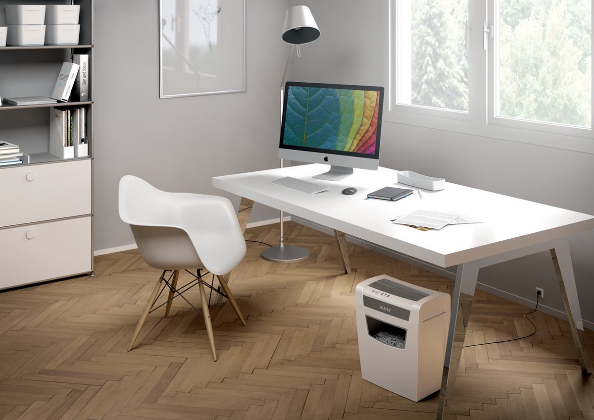 Leitz IQ Home Office Papierversnipperaar voor Thuis - P4 Snippers - Tot 10 Vel - 23L - Wit thumbnail 7