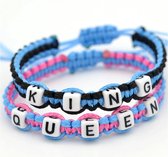 Couple bracelets| King, Queen| vriendschaps armbanden