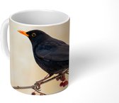 Mug - Mug à Café - Merle - Vogel - Branches - Baie - Rouge - Mugs - 350 ML - Tasse - Mugs à Café - Mug à Thé