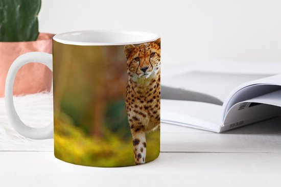 Mug - Mug à Café - Animaux Sauvages - Herbe - Léopard - Nature - Mugs - 350 ML - Tasse - Mugs à Café - Mug à Thé