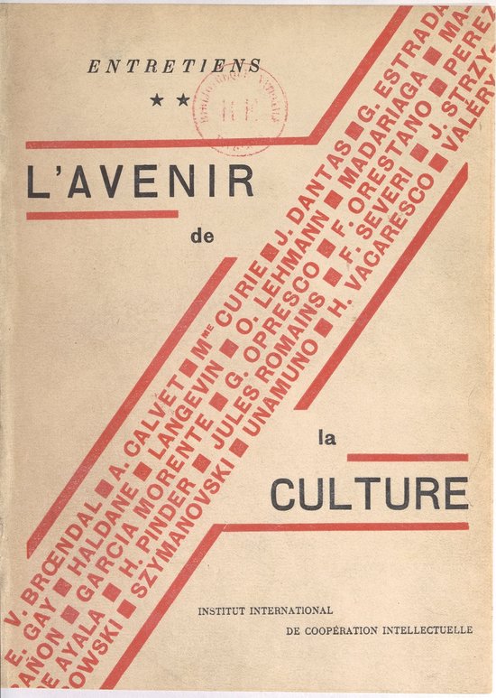 Entretiens (2). L'avenir de la culture (ebook), Institut international