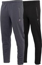 2-Pack Donnay - Joggingbroek met rechte pijp - sportbroek - Heren - Maat L - Navy/Zwart (919)