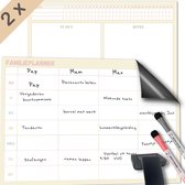 Magnetische familieplanner - weekplanner whiteboard - planner magnetisch - planbord - maandplanner magnetisch