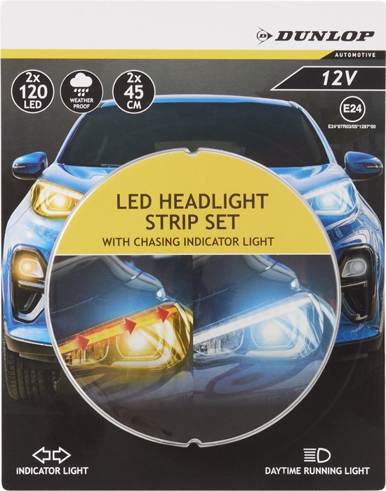 Bande LED - Dunlop - phare - clignotant - voiture