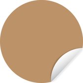 WallCircle - Muurstickers - Behangcirkel - Bruin - Effen print - ⌀ 30 cm - Muurcirkel - Zelfklevend - Ronde Behangsticker
