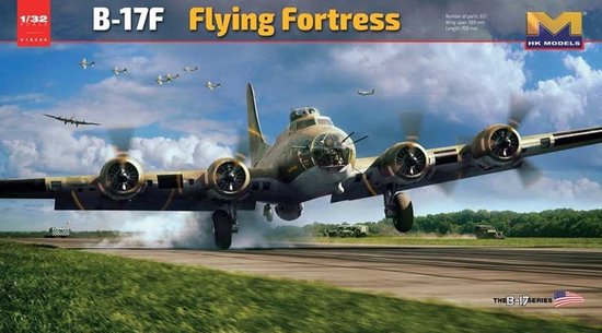 Maquette HK Models 1/32 B-17F Flying Fortress Version F - Kit Plastique Neuf - Réf HKM01E029