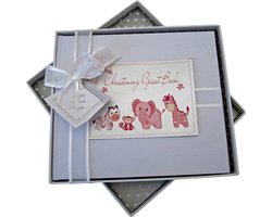 White Cotton Cards doopgeschenk gastenboek, roze