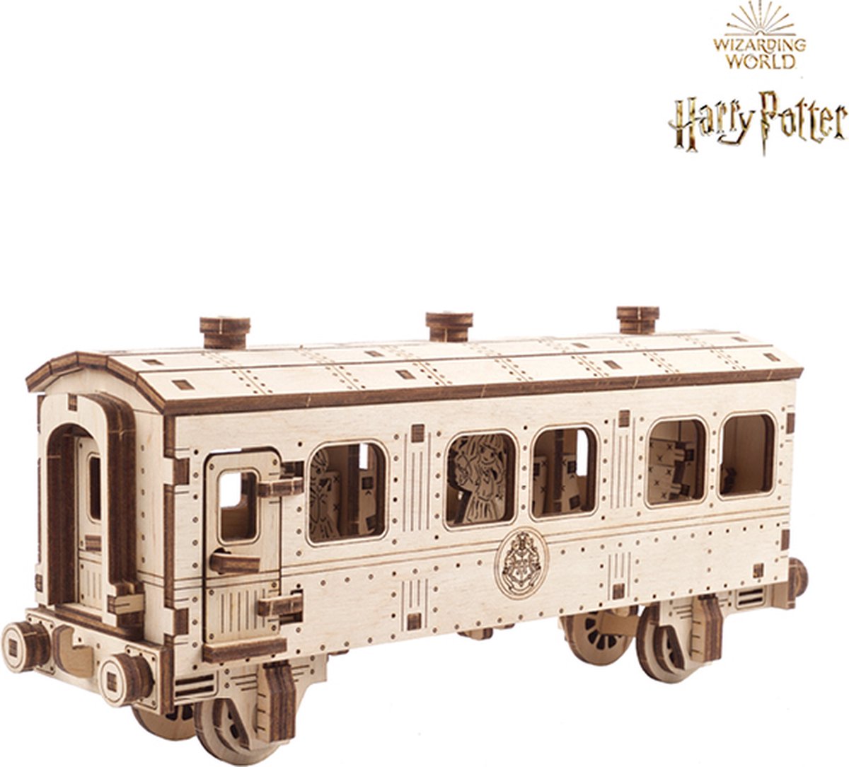 UGEARS 3D Modelbouw - Hogwarts™ Express - Harry Potter™ - Mechanisch Bouwpakket Hout - Educatief Speelgoed — afbeelding 3