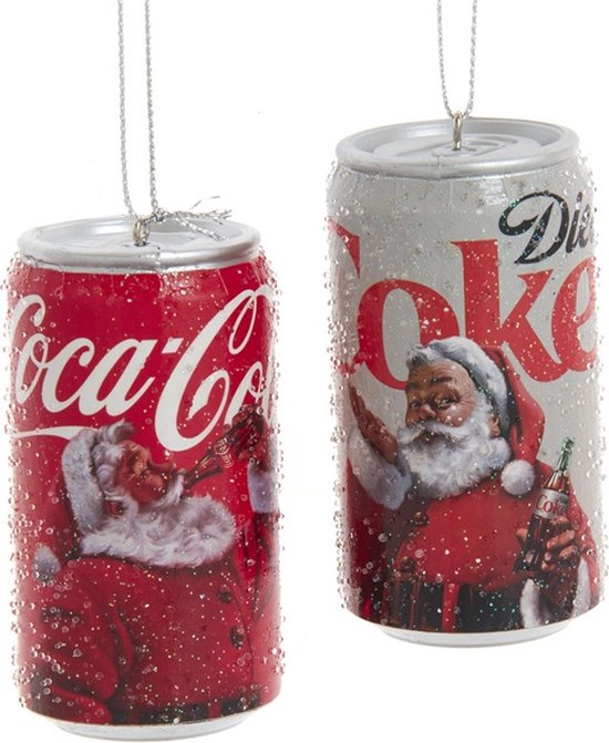 Kerstornament Coca Cola en Coca Cola Light Blikjes kersthanger