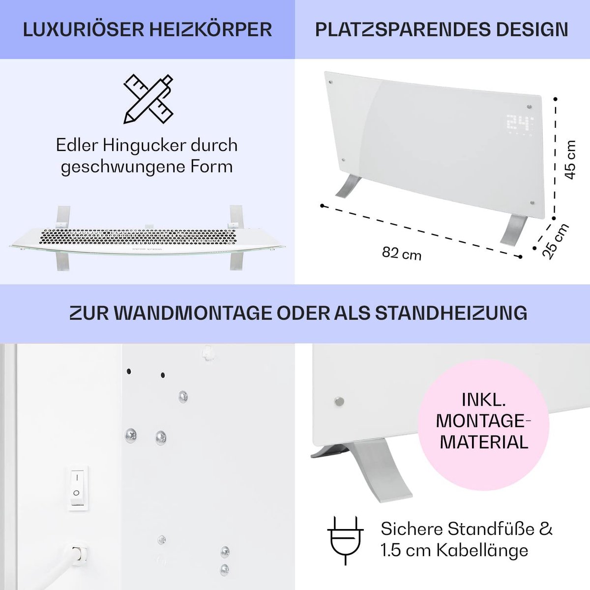 EMKE Elektrische verwarming, convectorverwarming, vrijstaand of