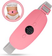 MoreWomen® MVK01 - Ceinture chauffante menstruelle - Ceinture menstruelle chauffante - Ceinture chauffante - Coussin de massage - 3 réglages de chaleur - Technologie de vibration - Rose