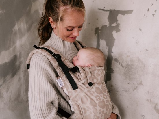 Pure Baby Love – Draagzak Baby – Click & Go baby – Panter Taupe – maat 50 t/m 86 – Draagzak baby vanaf geboorte