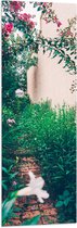 WallClassics - Drapeau - Fleurs Roses à Suspendre - 40x120 cm Photo sur Drapeau Polyester