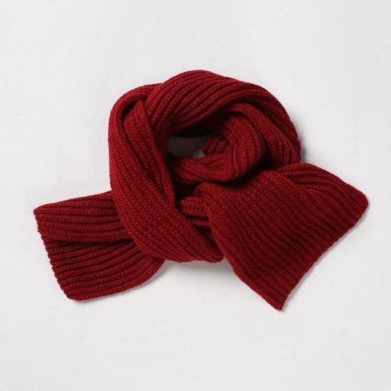 Warme kleine gebreide sjaal / shawl voor meisje - Kinder formaat | Rood |  Herfst /... | bol.com